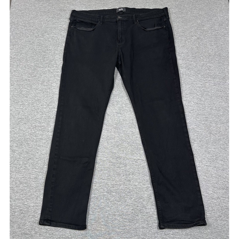 Paige Jeans Mens Size 40x34 Black Lennox Slim Straight Stretch Designer City